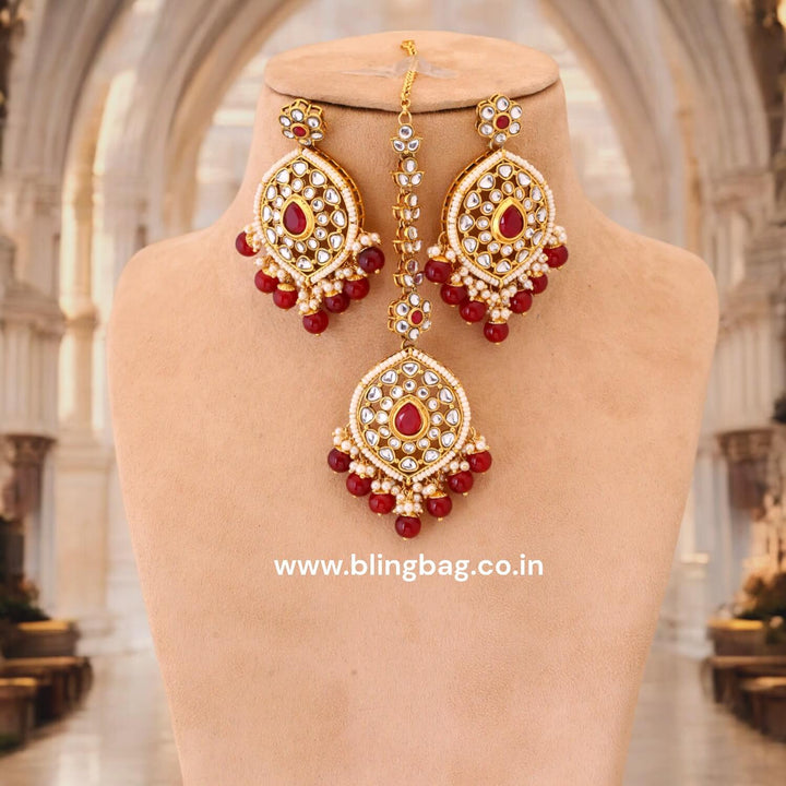Ruby Saloni Kundan Jewellery Set