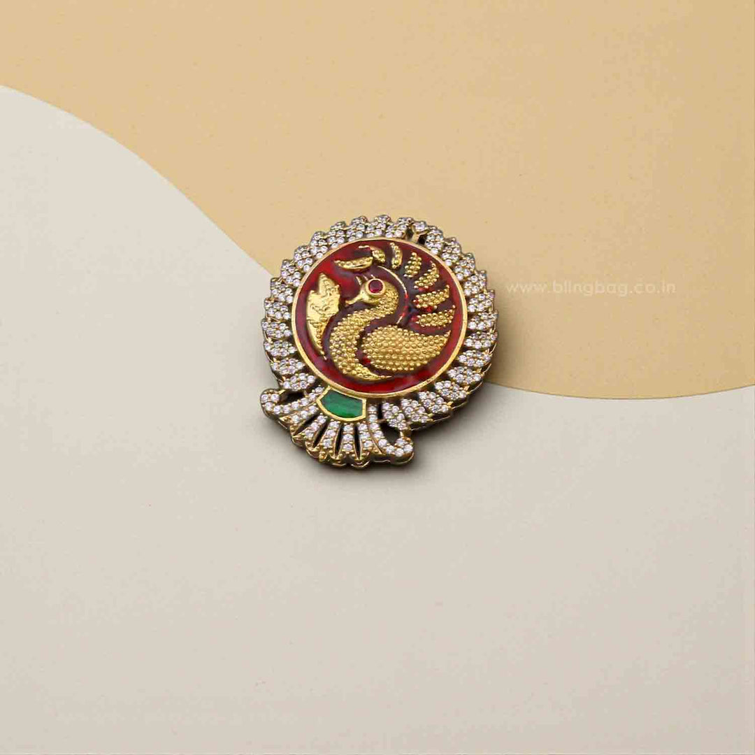 Ruby Swan Brooch