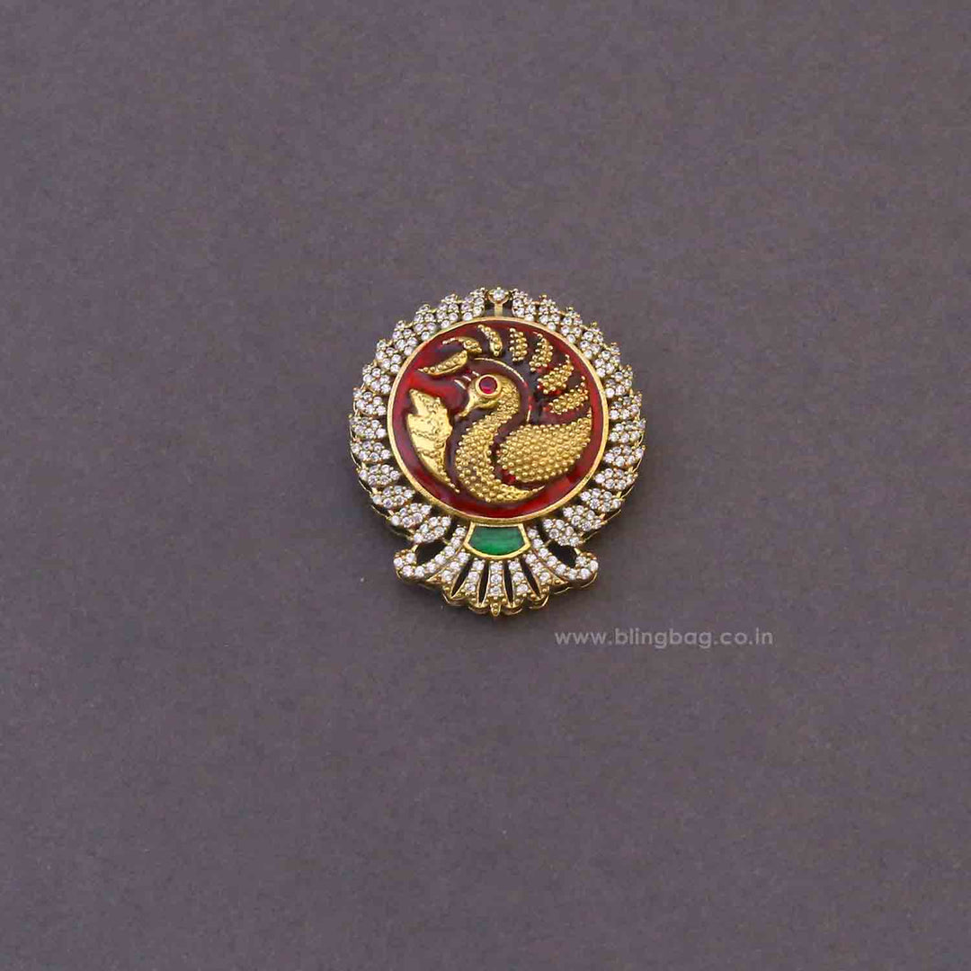 Ruby Swan Brooch