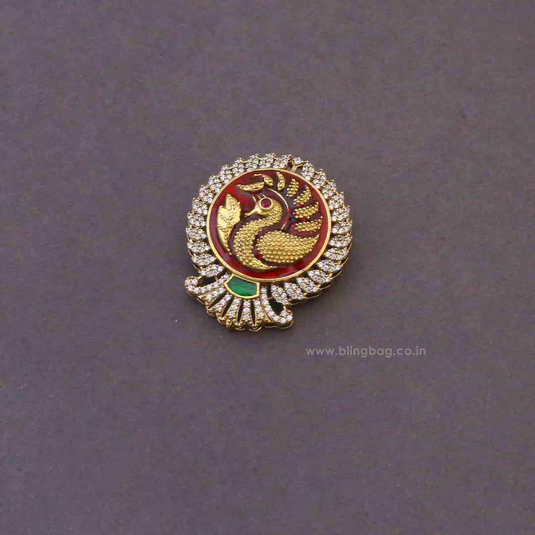 Ruby Swan Brooch