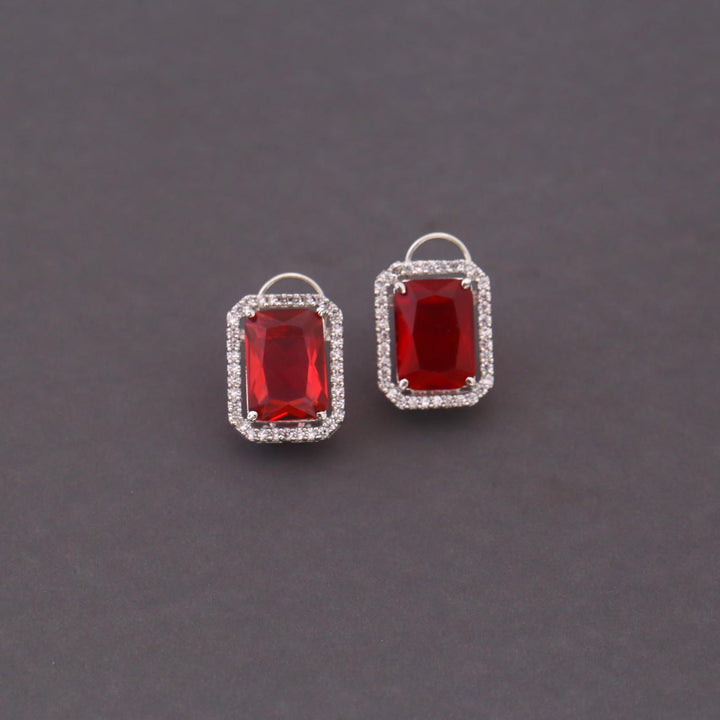 Ruby Trinity Zirconia Studs