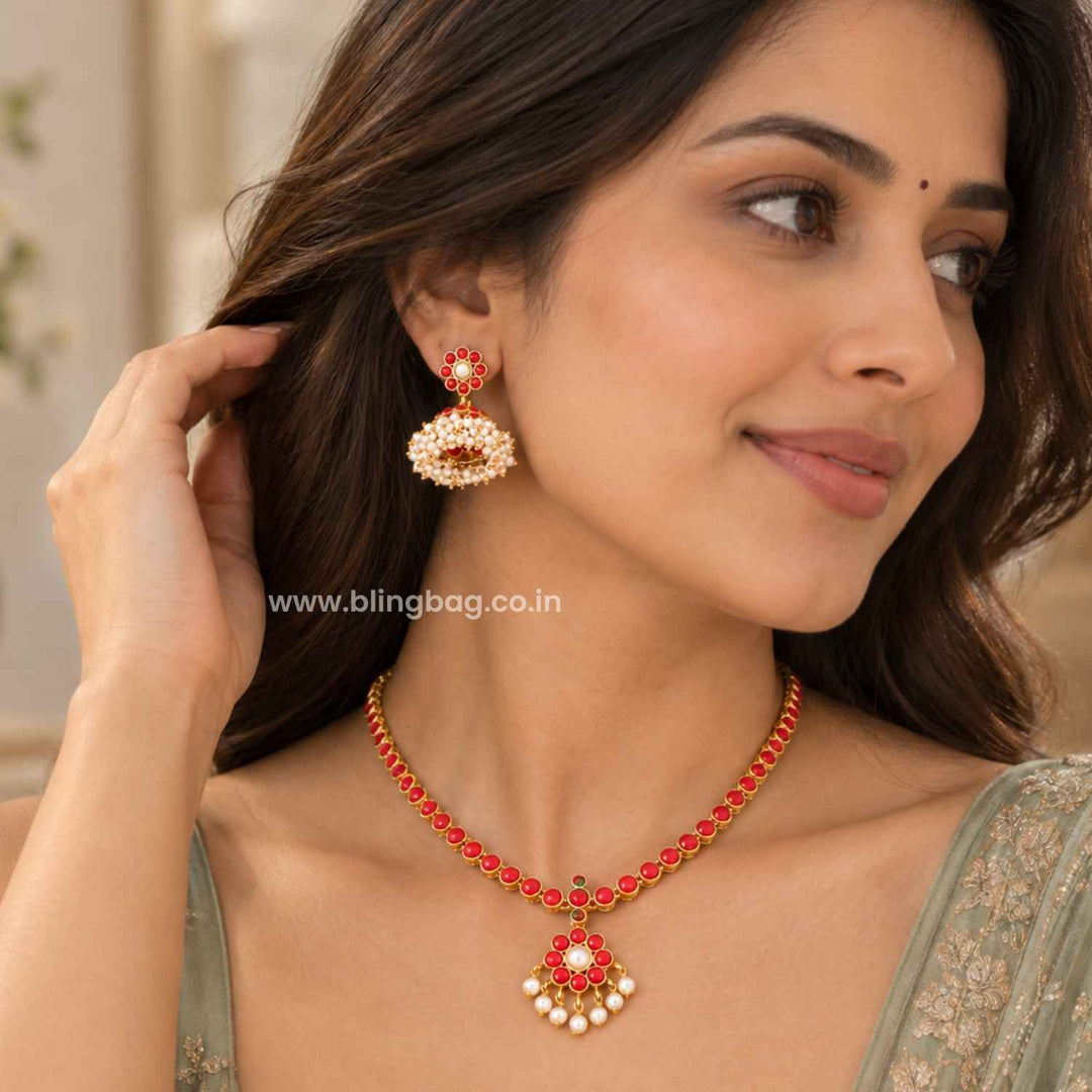 Ruby Uma Antique Jewellery Set- New Arrival
