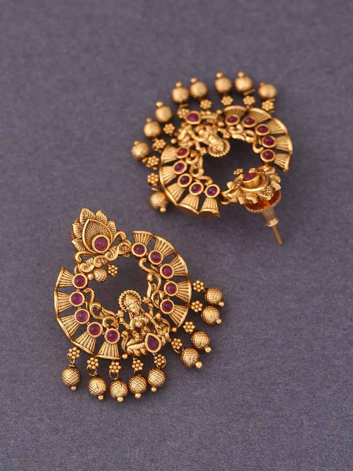 Ruby Vidyashree Temple Danglers