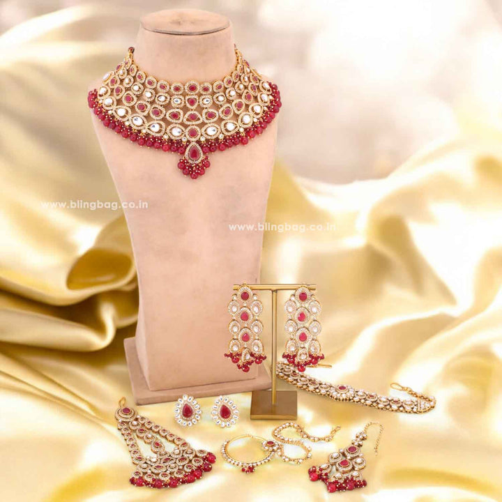 Ruby Vihaani Bridal Jewellery Set