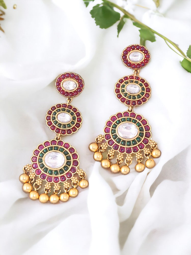 Ruby Viviki Temple Earrings
