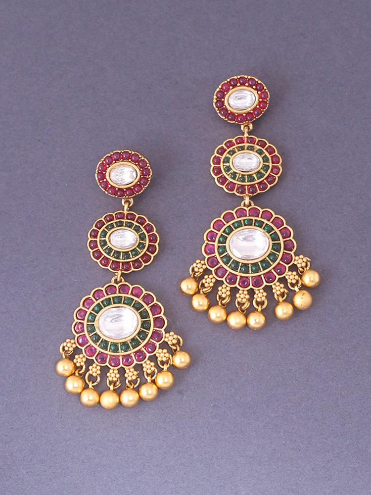 Ruby Viviki Temple Earrings