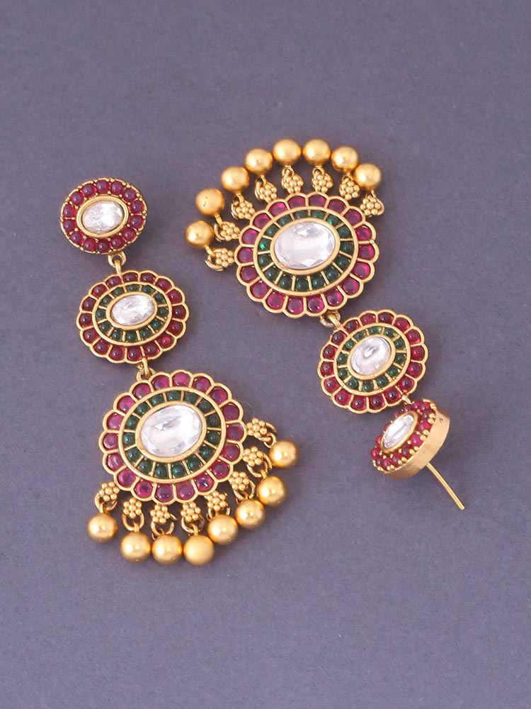Ruby Viviki Temple Earrings