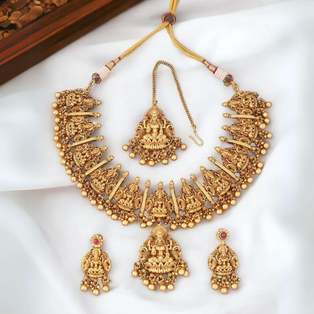 Rukmini Reversible Temple Jewellery Set