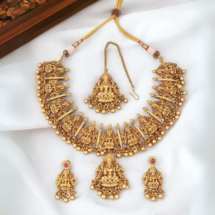 Rukmini Reversible Temple Jewellery Set