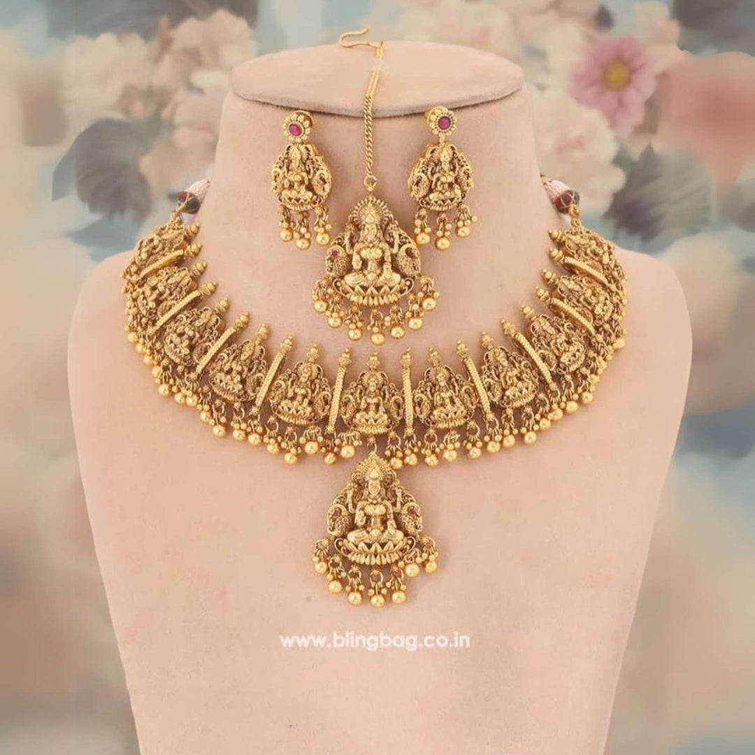 Rukmini Reversible Temple Jewellery Set