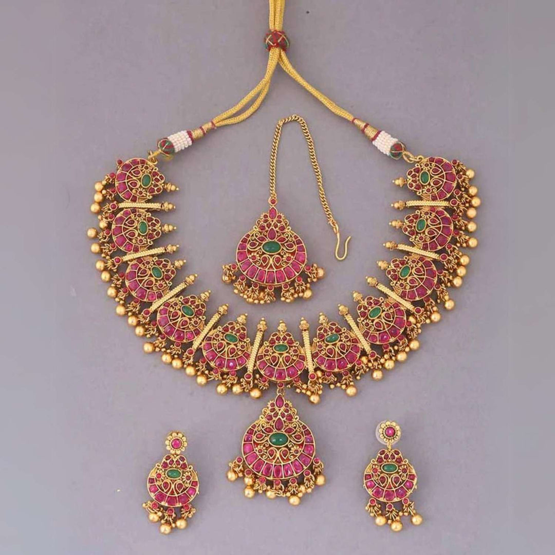 Rukmini Reversible Temple Jewellery Set