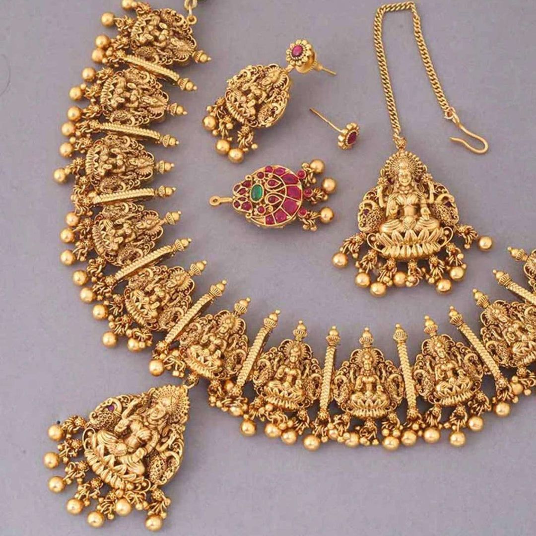 Rukmini Reversible Temple Jewellery Set
