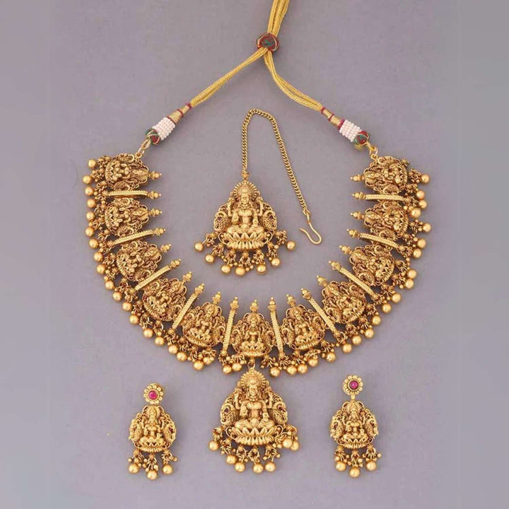 Rukmini Reversible Temple Jewellery Set
