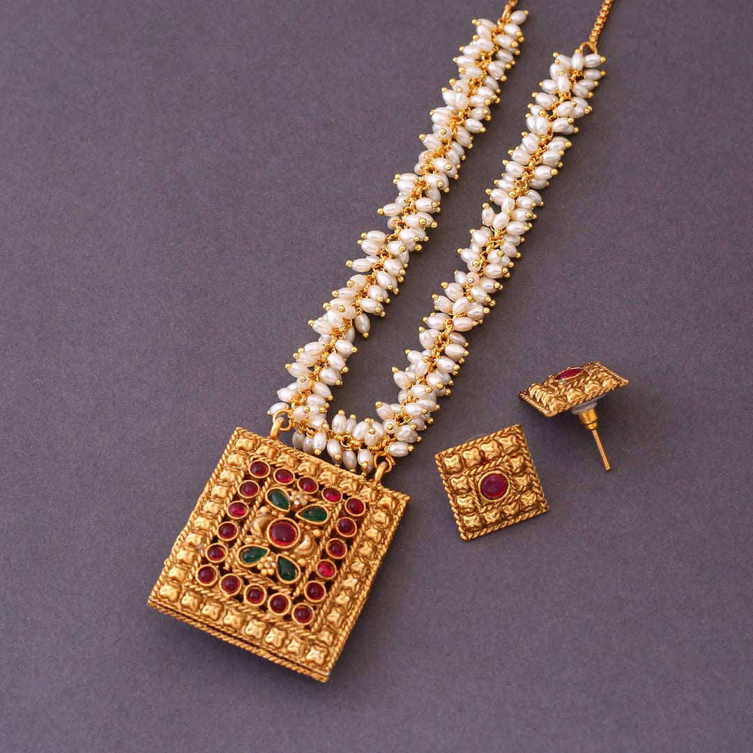 Sarsawati Reversible Temple Jewellery Set- New Arrival