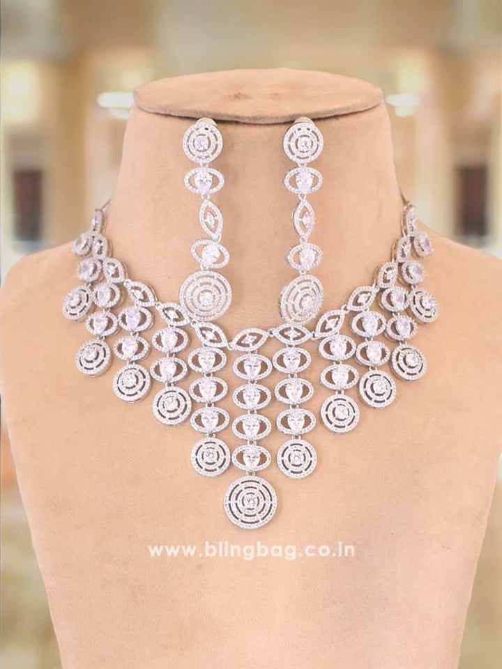 Silver Abeni Zirconia Jewellery Set
