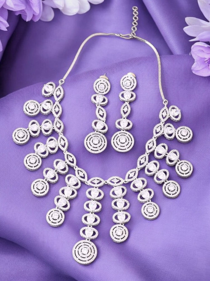 Silver Abeni Zirconia Jewellery Set