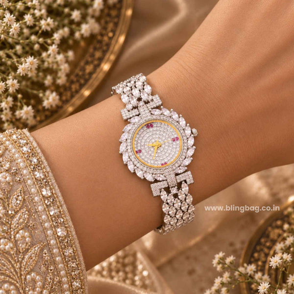 Silver Aliceson Zirconia Watch