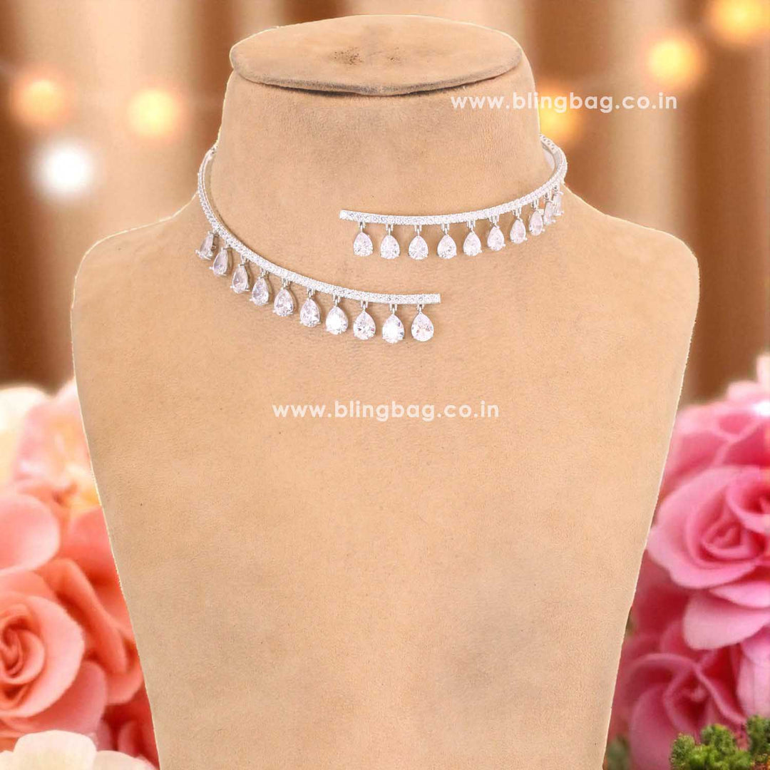 Silver Alla Hasli Zirconia Jewellery Set