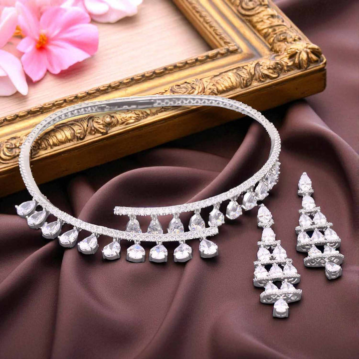 Silver Alla Hasli Zirconia Jewellery Set