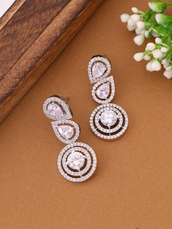 Silver Amayah  Zirconia Danglers