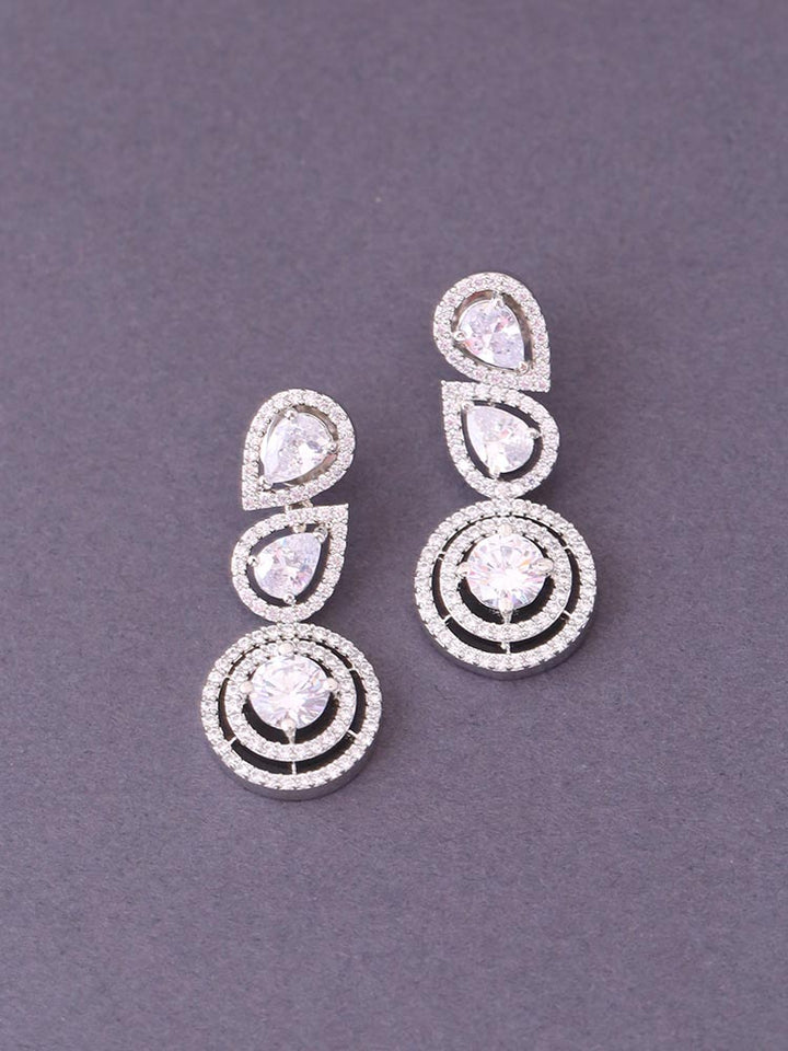 Silver Amayah  Zirconia Danglers