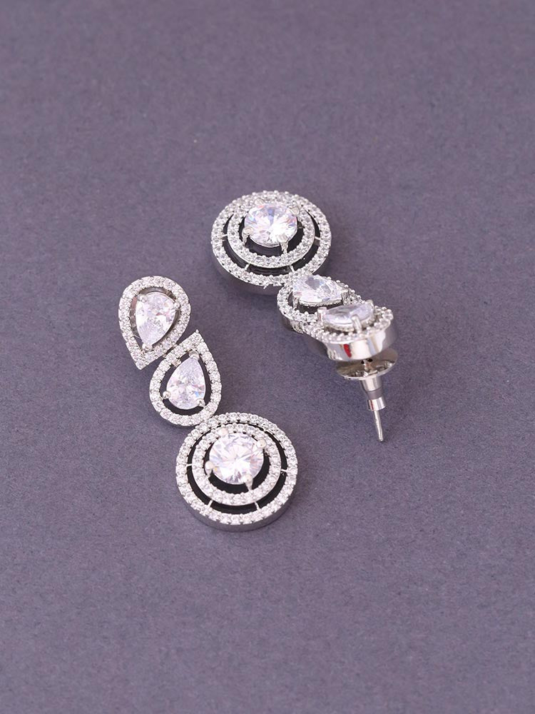 Silver Amayah  Zirconia Danglers