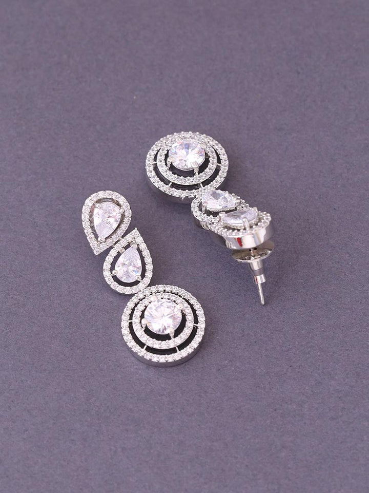 Silver Amayah  Zirconia Danglers