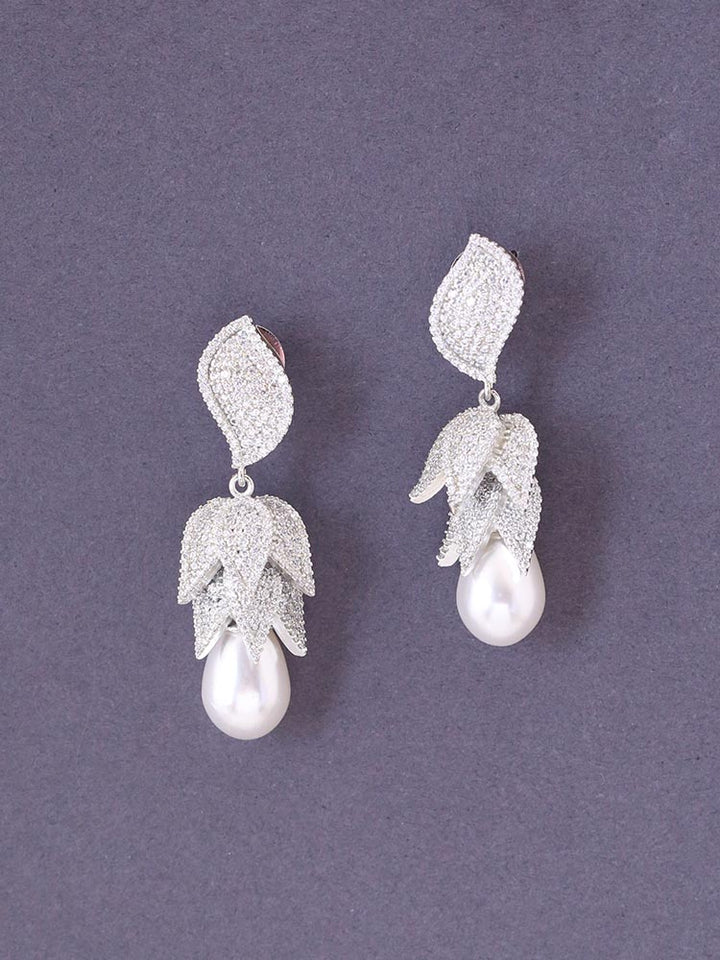 Silver Amiri  Zirconia Danglers