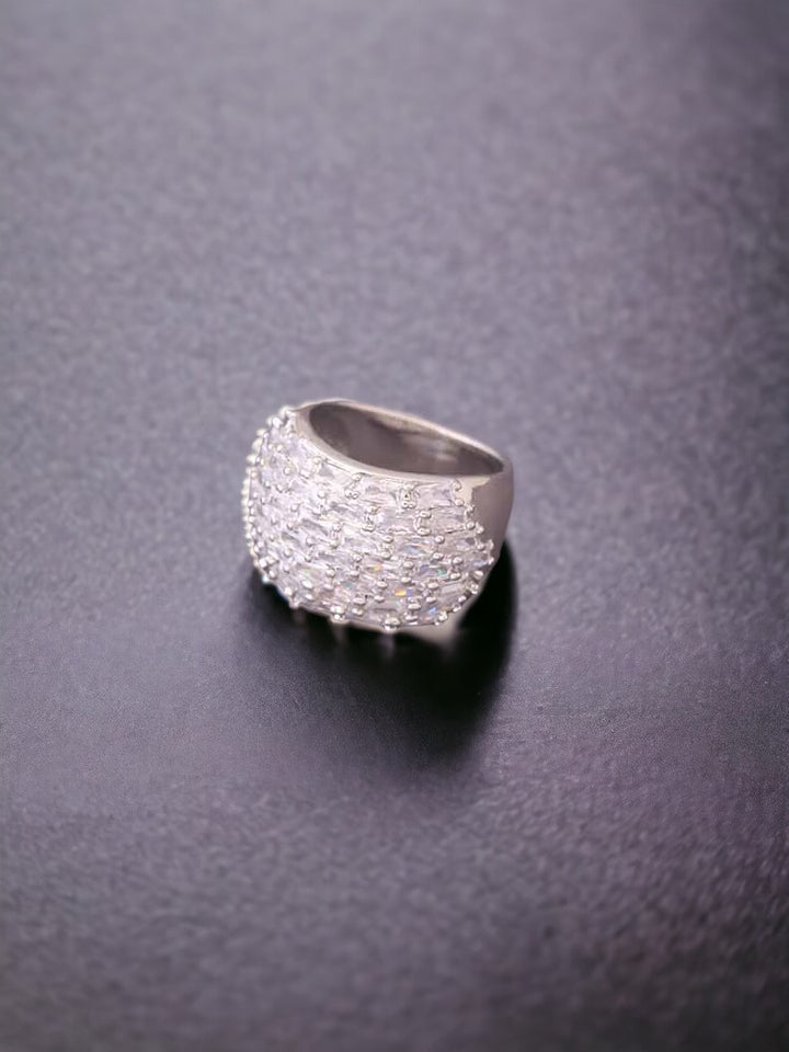 Silver Bailey Zirconia Ring
