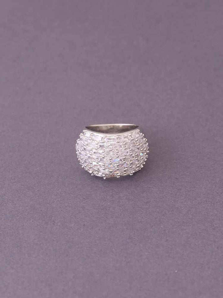 Silver Bailey Zirconia Ring