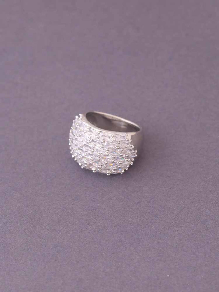 Silver Bailey Zirconia Ring