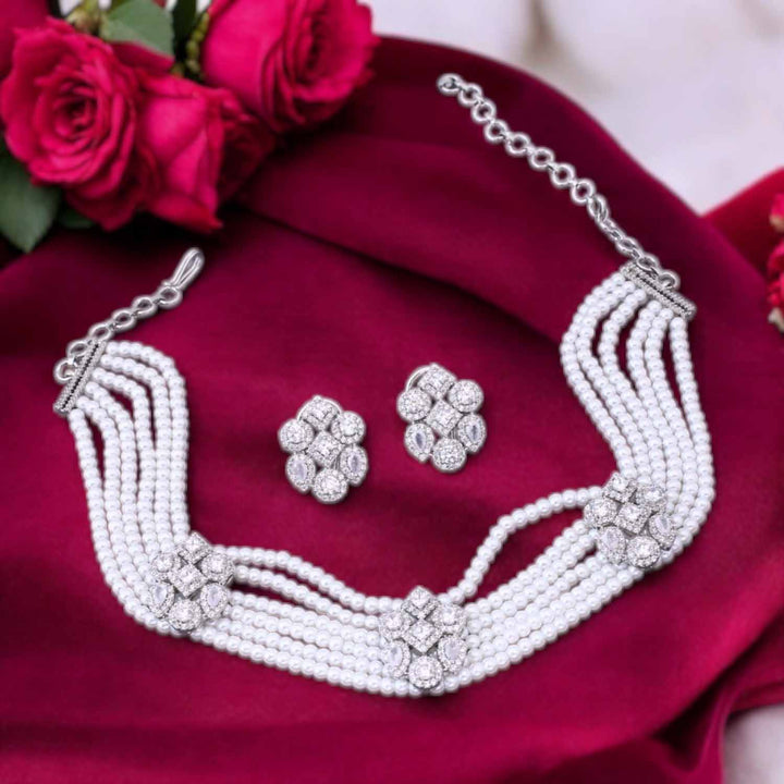Silver Angie Zirconia Jewellery Set
