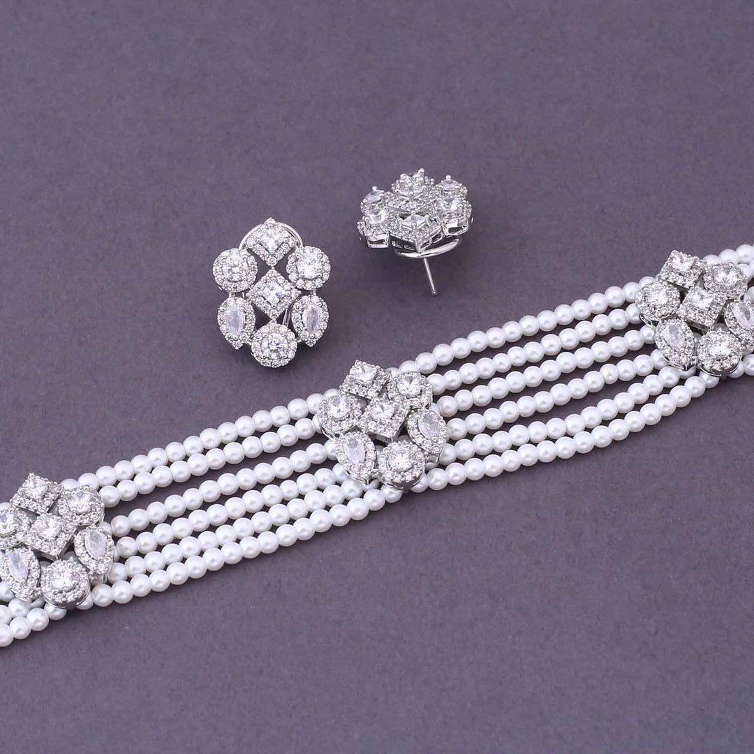 Silver Angie Zirconia Jewellery Set