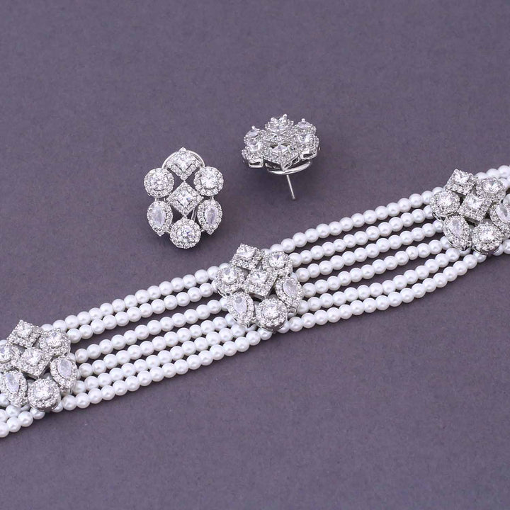 Silver Angie Zirconia Jewellery Set