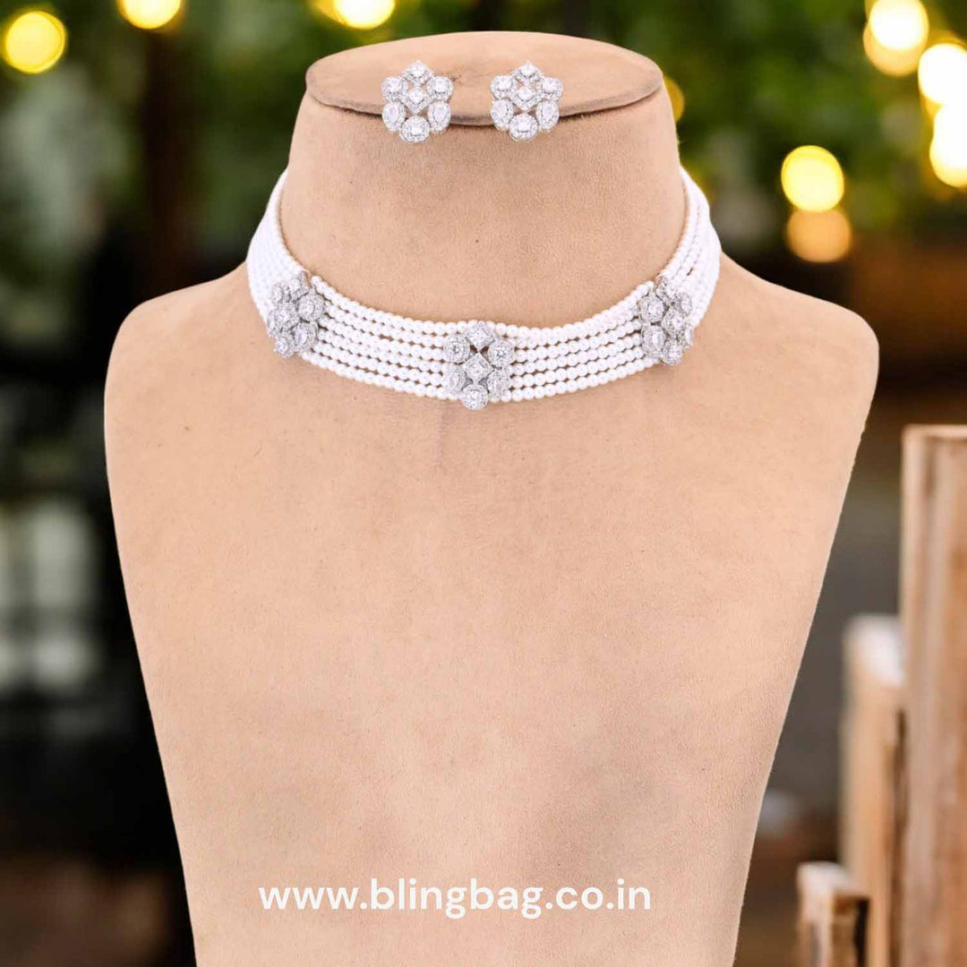 Silver Angie Zirconia Jewellery Set