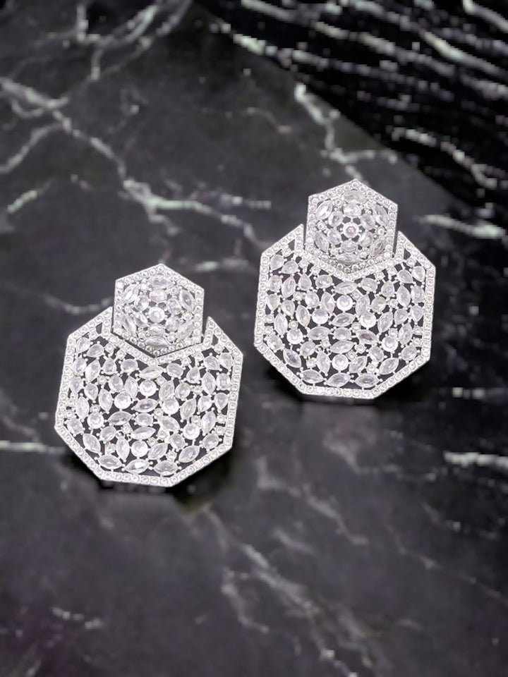 Silver Arathy Zirconia Danglers