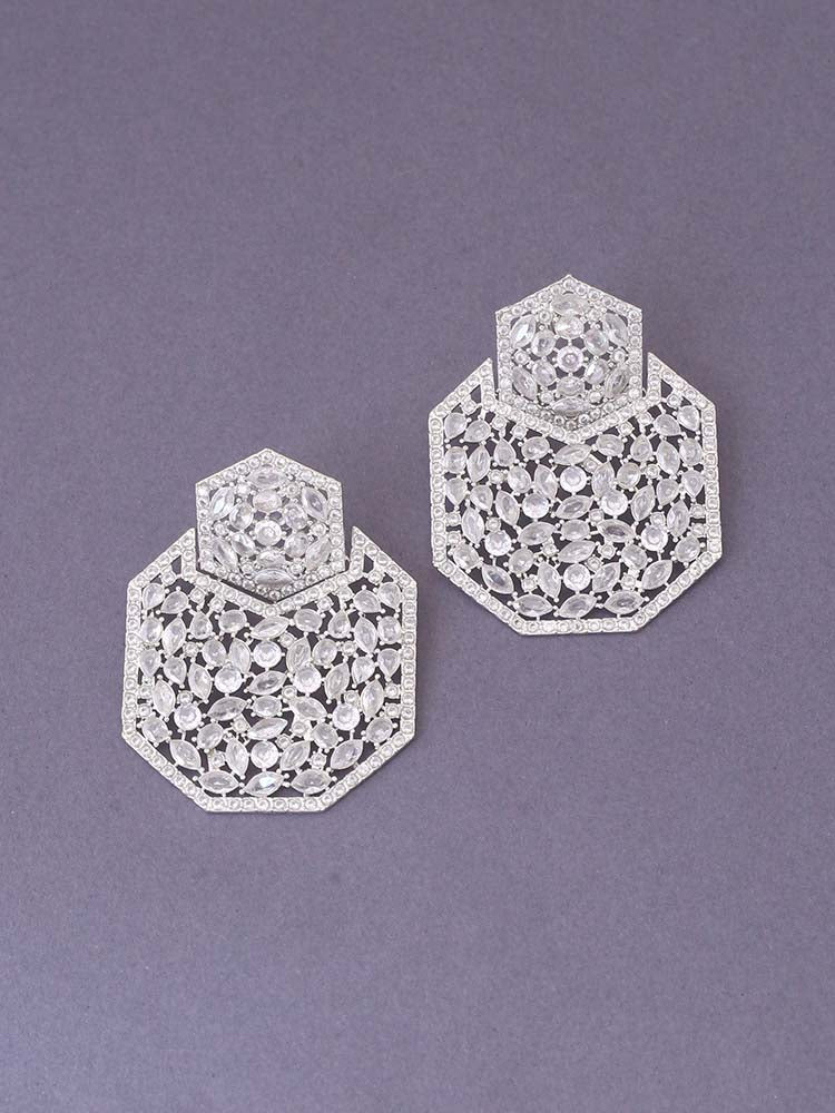 Silver Arathy Zirconia Danglers