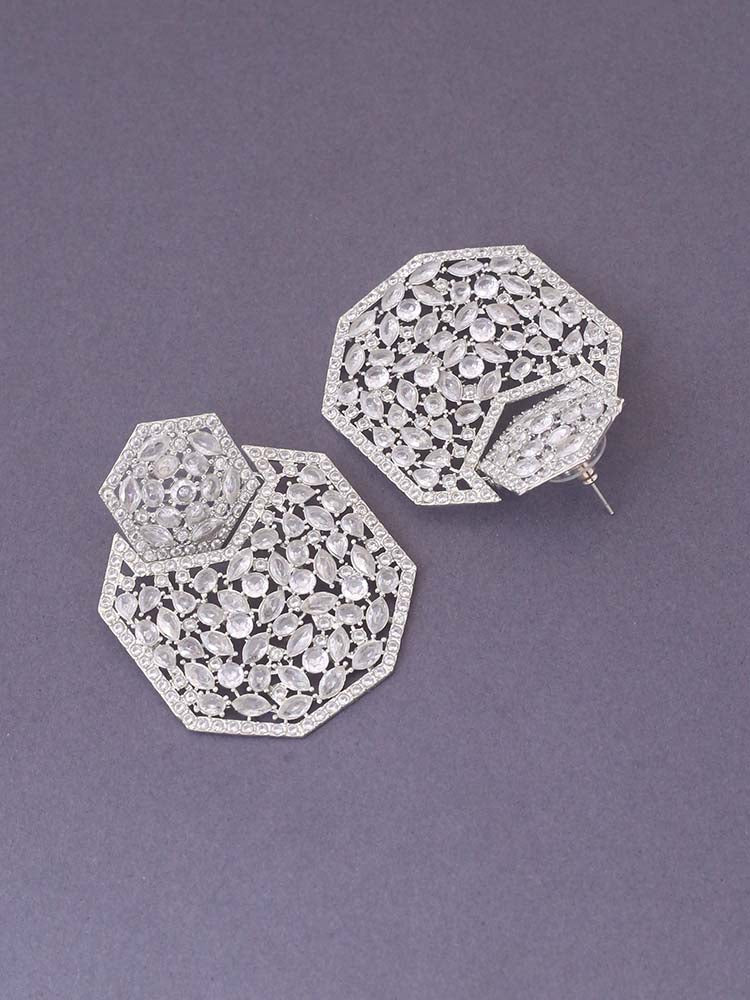 Silver Arathy Zirconia Danglers