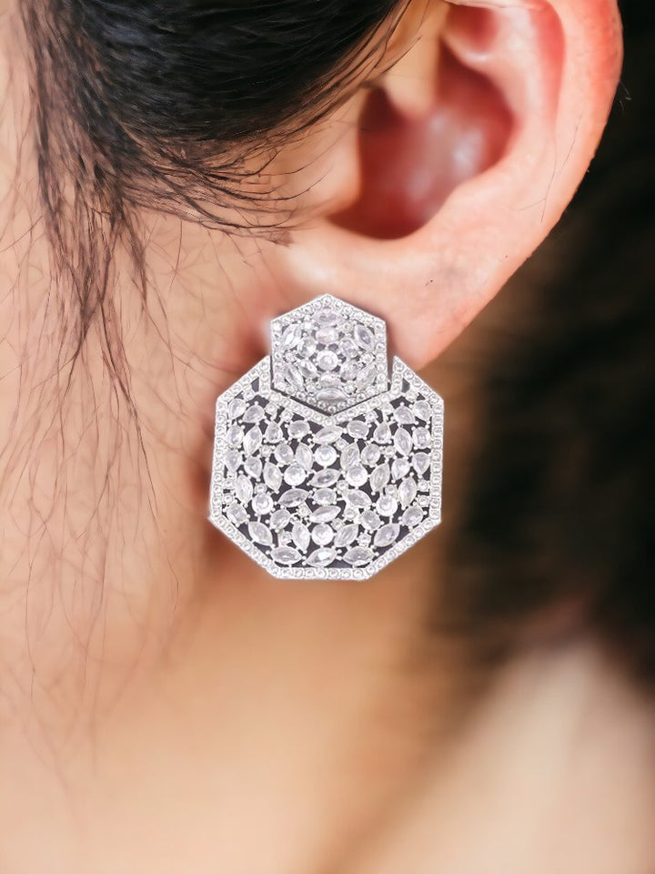 Silver Arathy Zirconia Danglers