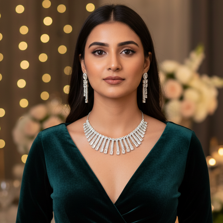 Silver Aryana Zirconia Jewellery Set