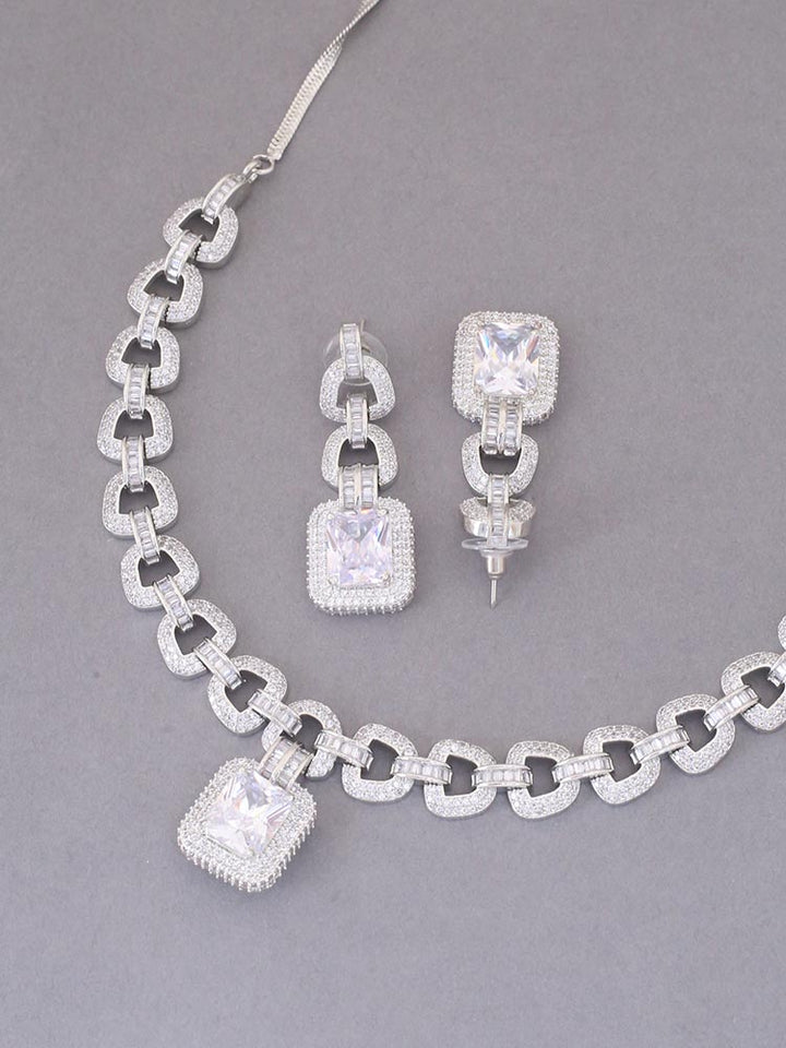 Silver Ashley Zirconia Jewellery Set