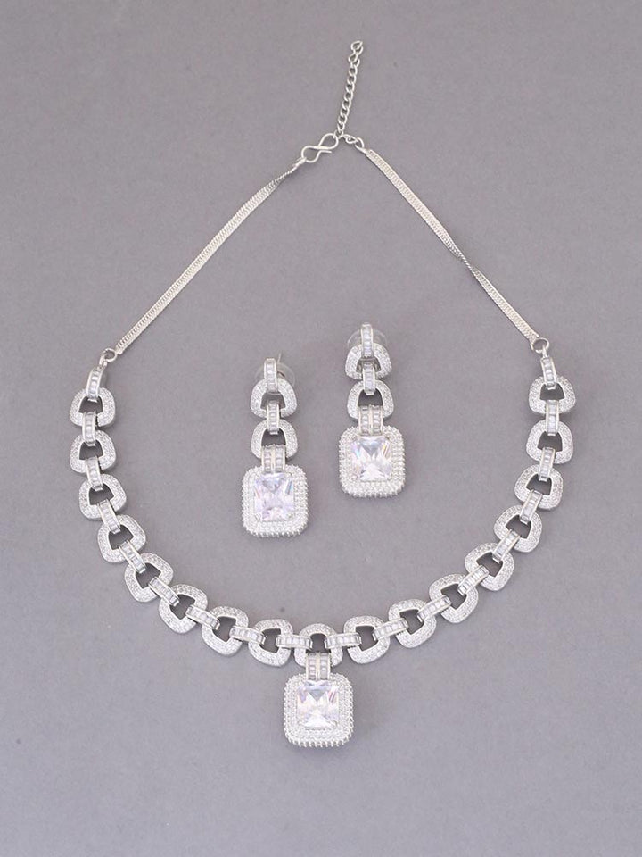 Silver Ashley Zirconia Jewellery Set