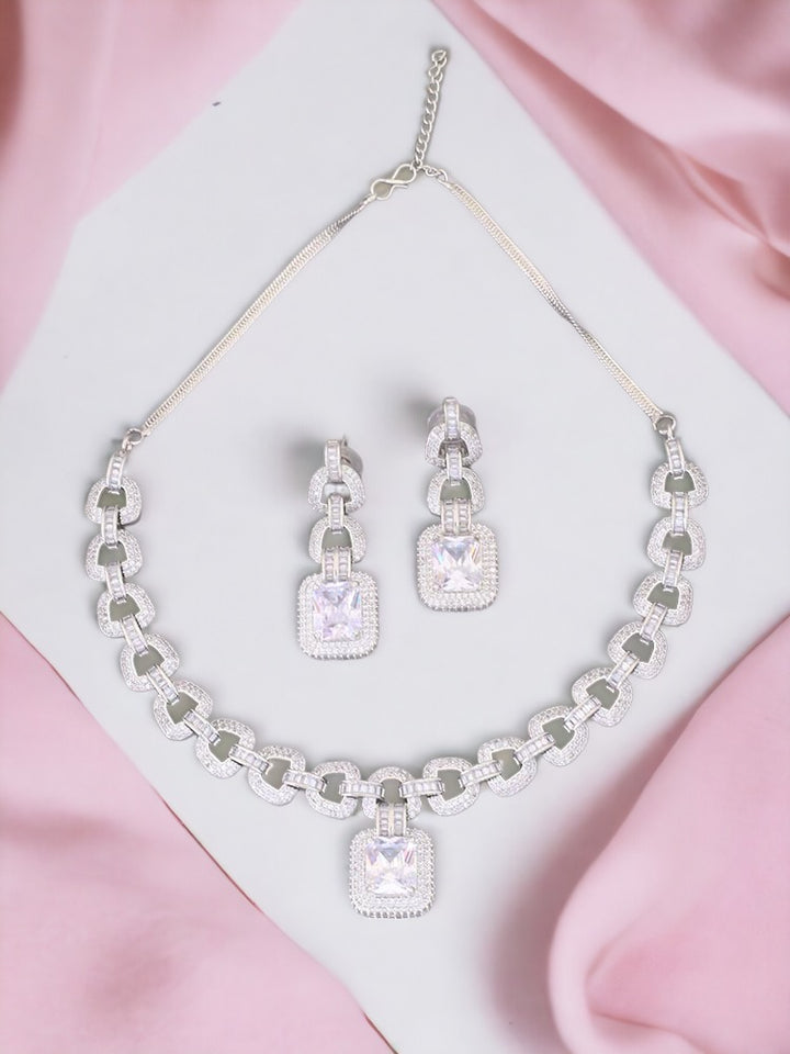 Silver Ashley Zirconia Jewellery Set