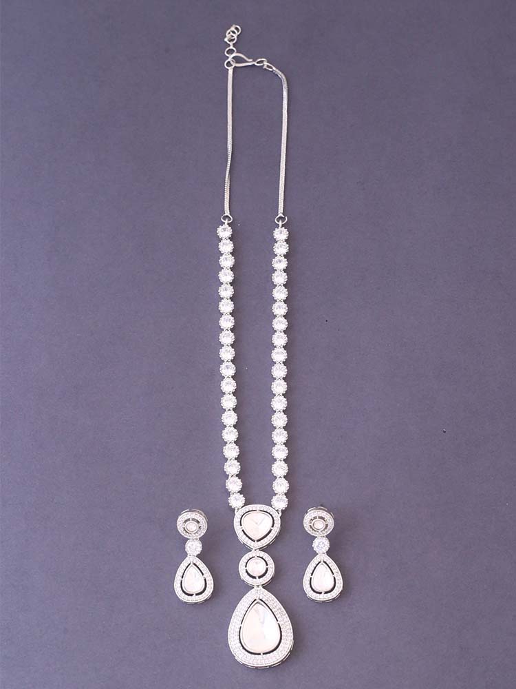 Silver Belen Zirconia Jewellery Set