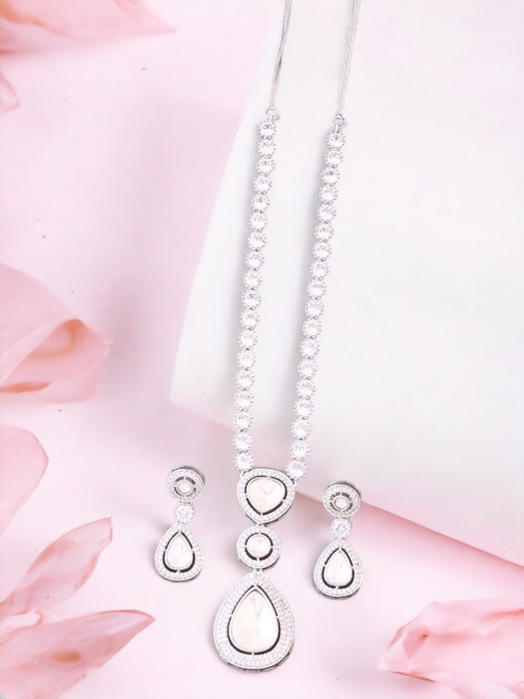 Silver Belen Zirconia Jewellery Set