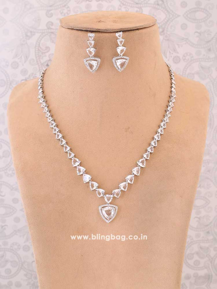 Silver Bertina Zirconia Jewellery Set