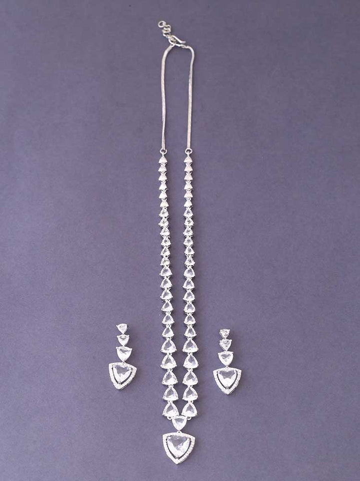 Silver Bertina Zirconia Jewellery Set