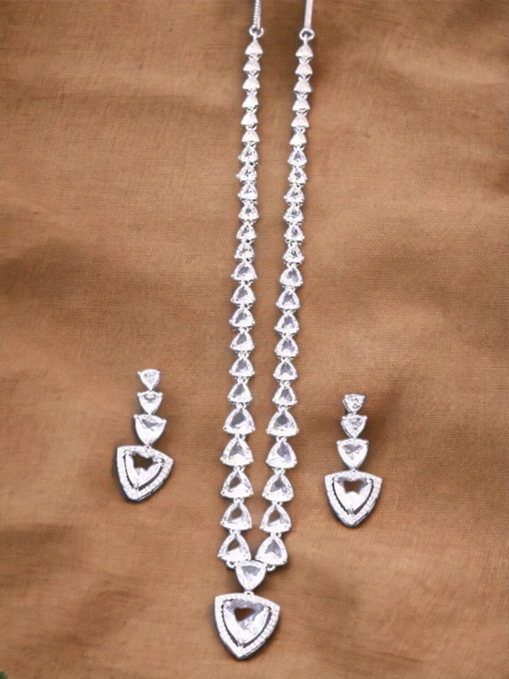 Silver Bertina Zirconia Jewellery Set