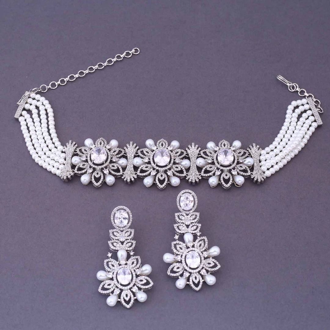 Silver Bethaye Zirconia Jewellery Set