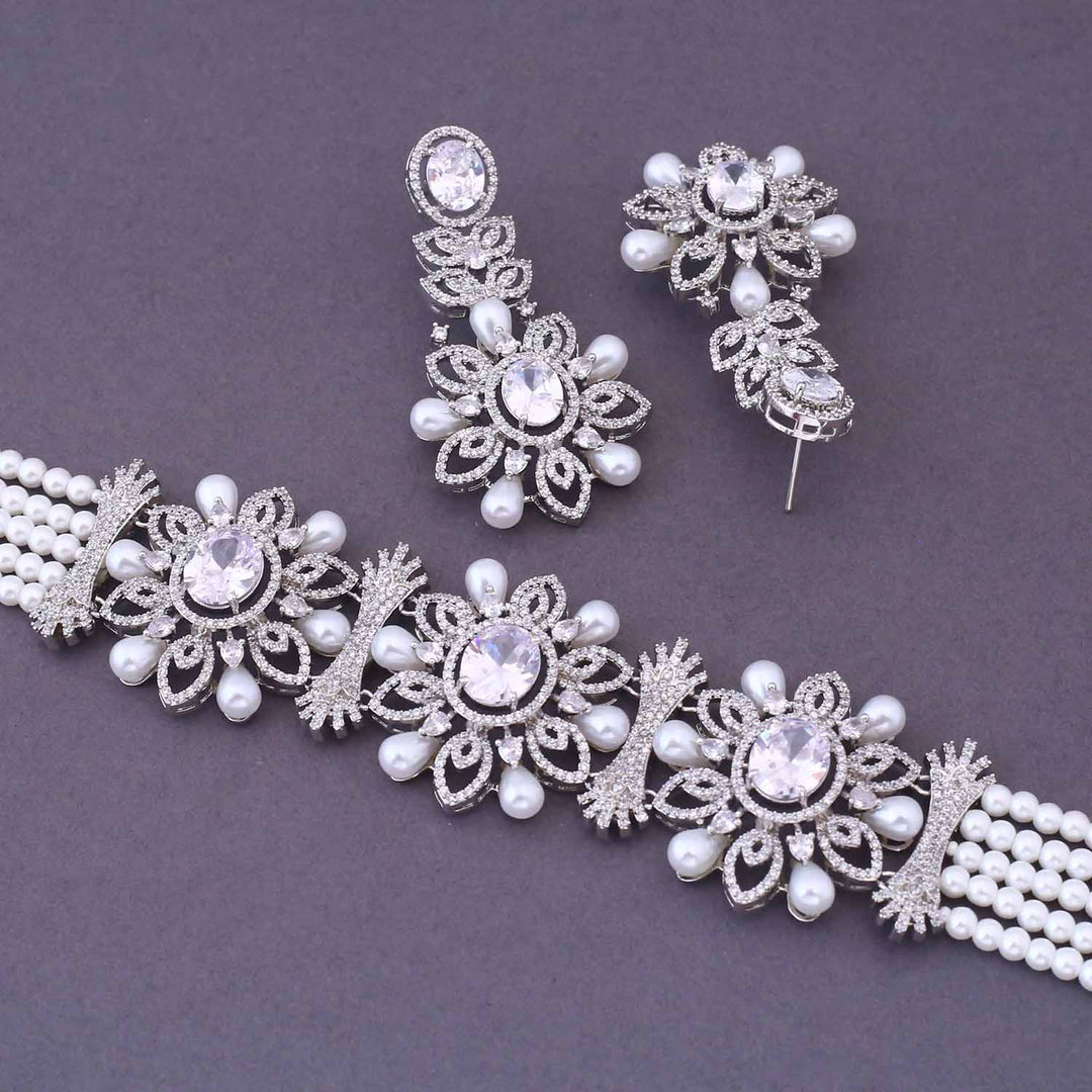 Silver Bethaye Zirconia Jewellery Set